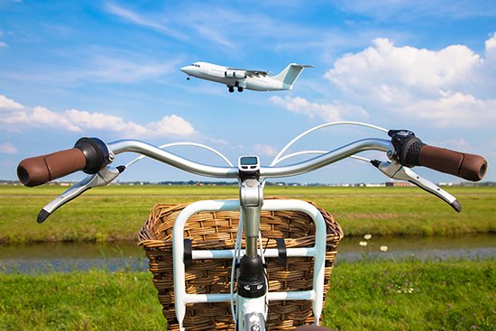 Fahrrad im Flugzeug